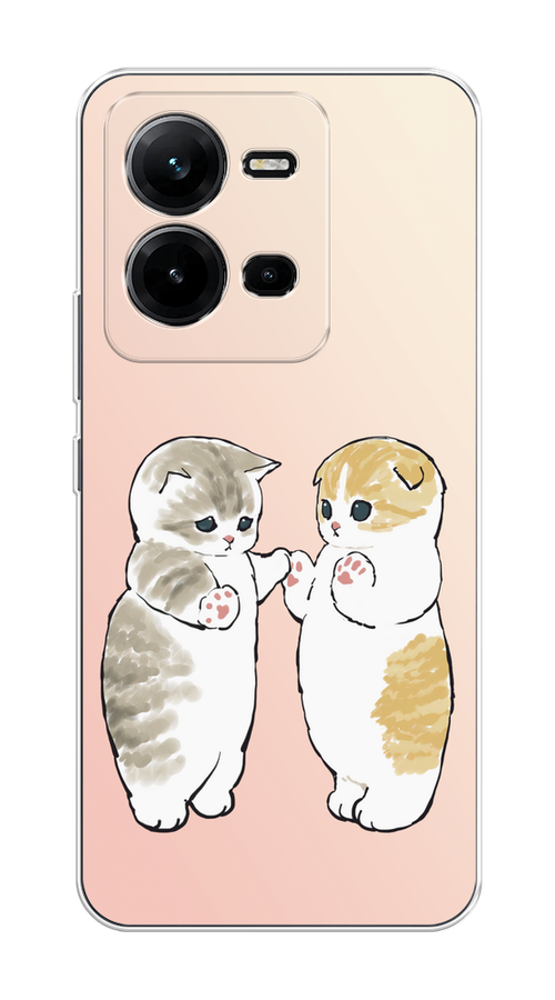 

Чехол на Vivo V25/V25e "Пухлые котики", Розовый;бежевый;серый, 267650-1