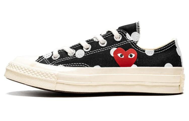 

Кеды унисекс Converse CDG Play 1970s Polka Dot CTAS черные 44 EU, Черный, CDG Play x Converse 1970s Polka Dot CTAS