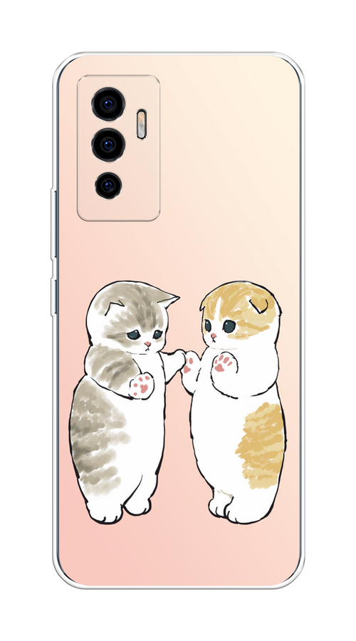 

Чехол на Vivo V23e/Y75 4G "Пухлые котики", Розовый;бежевый;серый, 265950-1