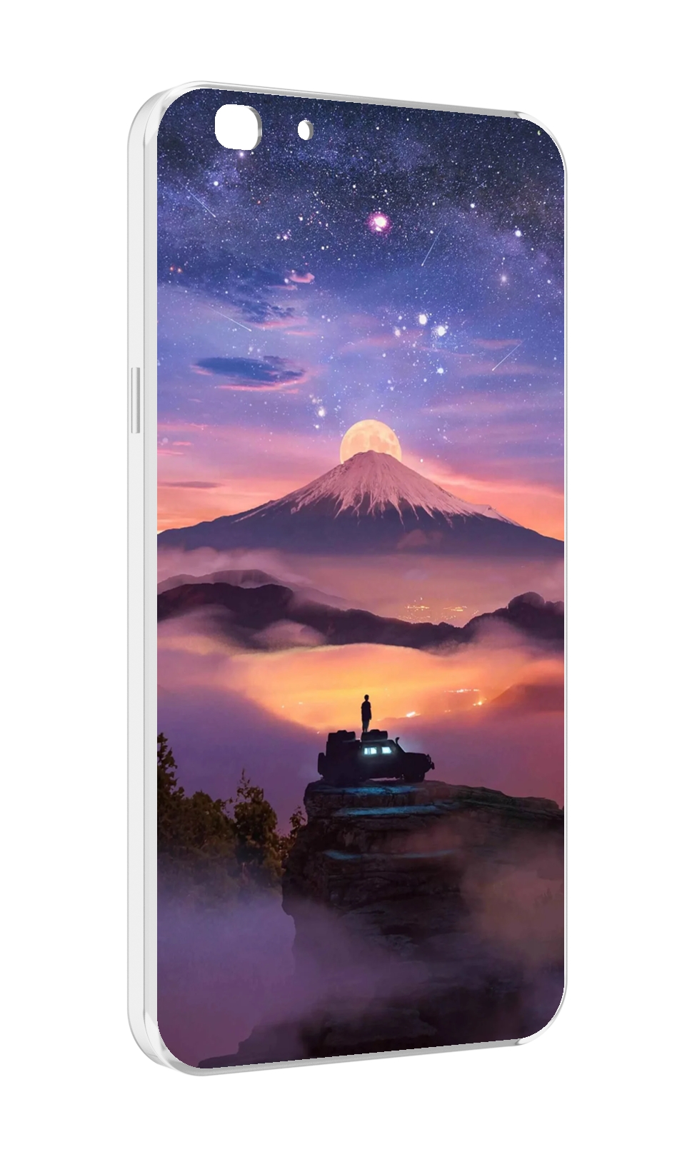 

Чехол MyPads ночь-в-горах для Oppo A77/F3 (2017 год), Прозрачный, Tocco