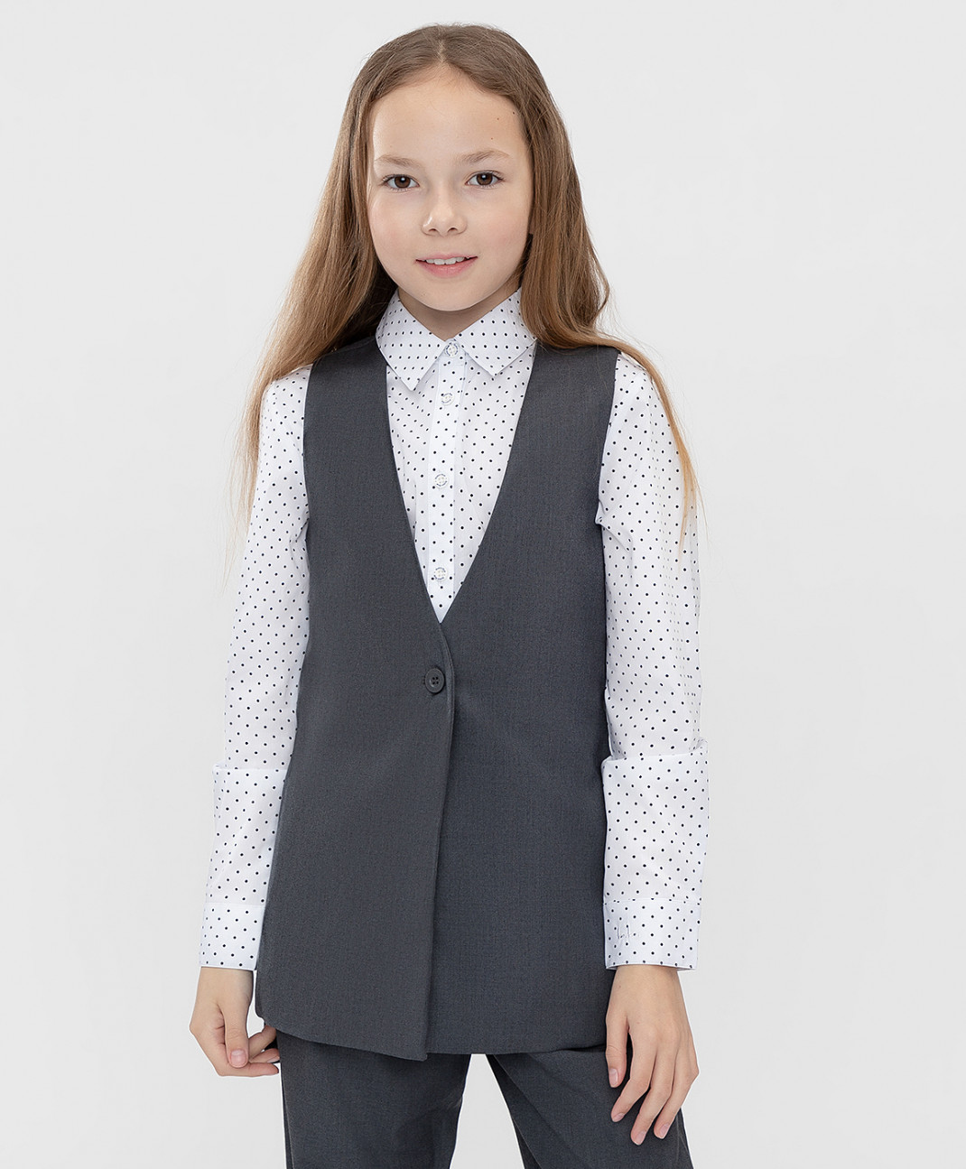 

Жилет детский Button Blue 222BBGS4702, серый, 146, 222BBGS4702