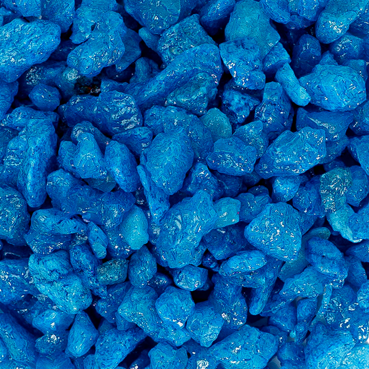 Грунт для растений Zoo One Синий/Сапфир, натуральный камень, фракция 5-10 мм, 1 кг