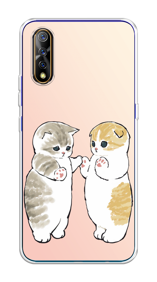 

Чехол на Vivo iQOO Neo/V17 Neo "Пухлые котики", Розовый;бежевый;серый, 262050-1