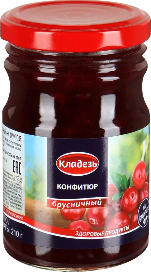 Конфитюр Кладезь брусничный на фруктозе