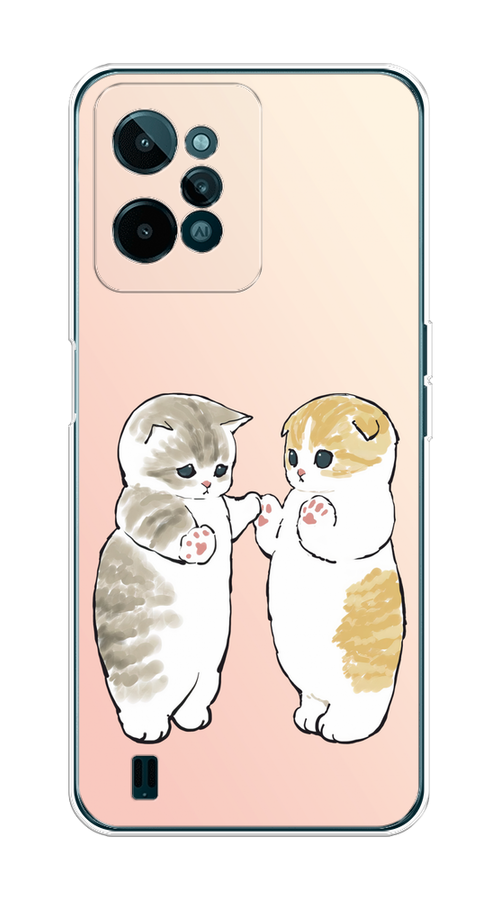 

Чехол на Realme C31 "Пухлые котики", Розовый;бежевый;серый, 259350-1