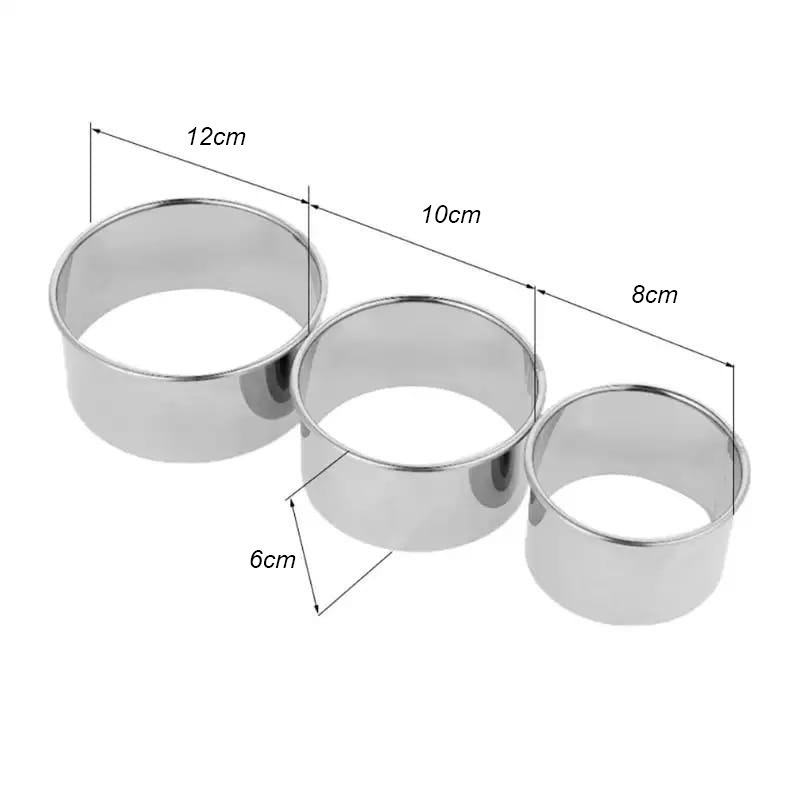 

Кольцо для торта Mousse Mold (3 шт) RZ-549, Серебристый