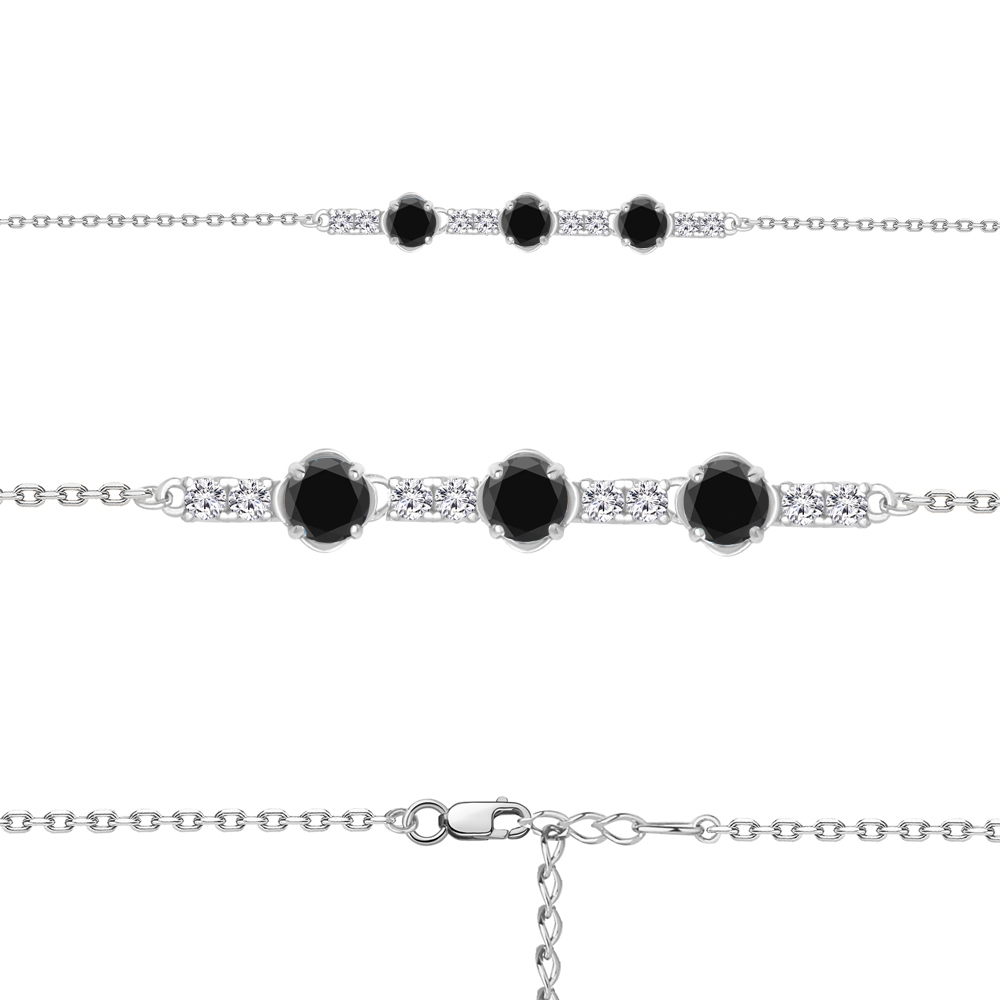 

Браслет из серебра с фианитом Aquamarine Aquamarine 74610АЧ_925_р р. 16, 74610АЧ_925_р