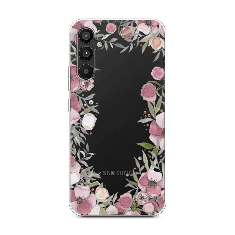 

Чехол Awog на Samsung Galaxy A34 "Розовая цветочная рамка", Розовый;зеленый, 2107850-8