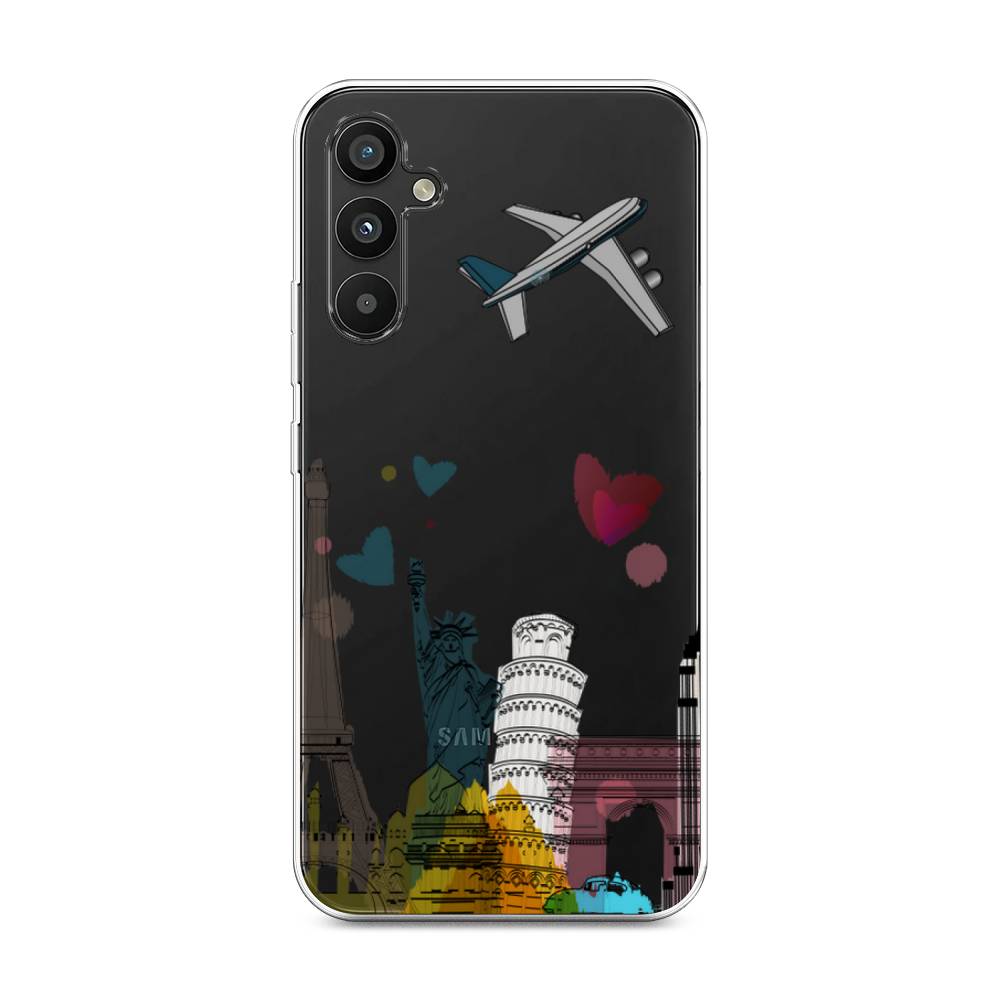 

Чехол Awog на Samsung Galaxy A34 "Самолет путешествий", Желтый, 2107850-10