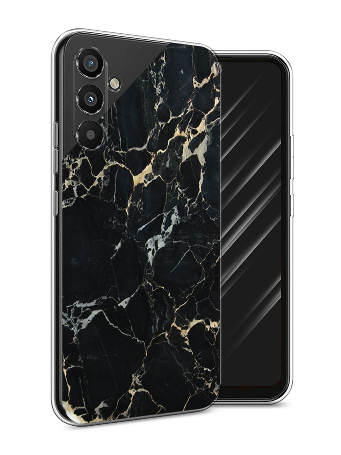 

Чехол Awog на Samsung Galaxy A34 "Черный мрамор уголок", Черный;золотистый, 2107850-3