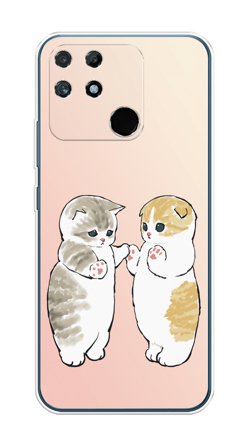 

Чехол на Realme Narzo 50A "Пухлые котики", Розовый;бежевый;серый, 258450-1