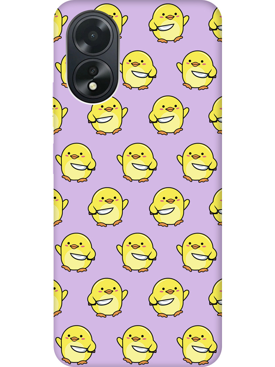

Силиконовый чехол на Oppo A18 / A38 с рисунком "Chick With Knife" Soft Touch сиреневый, Фиолетовый;желтый, 20011876