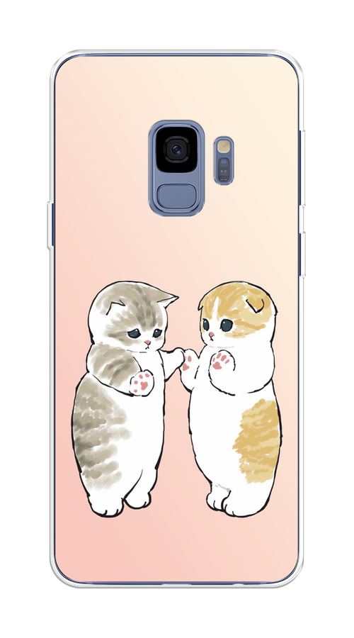 

Чехол на Samsung Galaxy S9 "Пухлые котики", Розовый;бежевый;серый, 25750-1