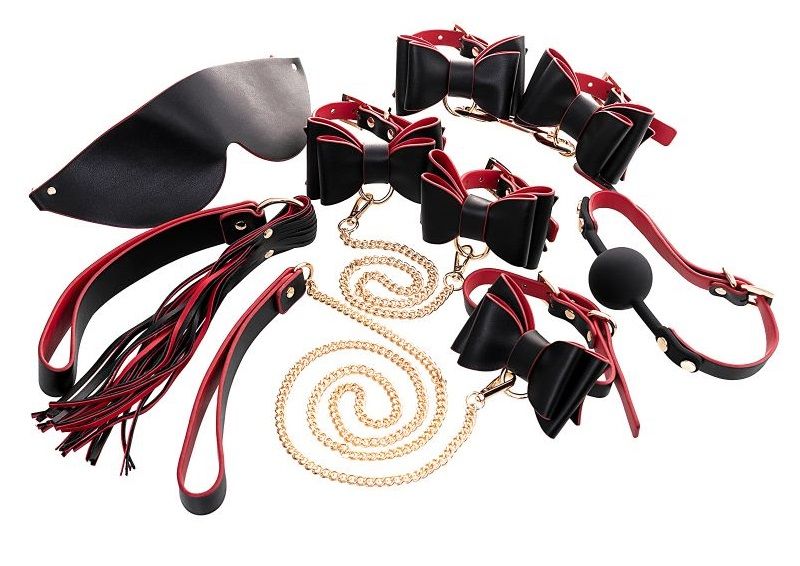 Бондажный набор ToyFa Bow-tie черный с красным