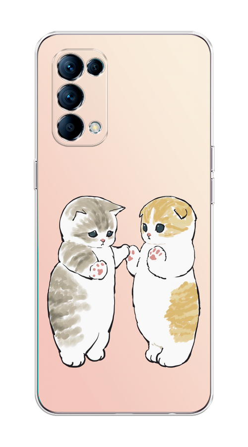 

Чехол на Oppo Reno 5 "Пухлые котики", Розовый;бежевый;серый, 255250-1