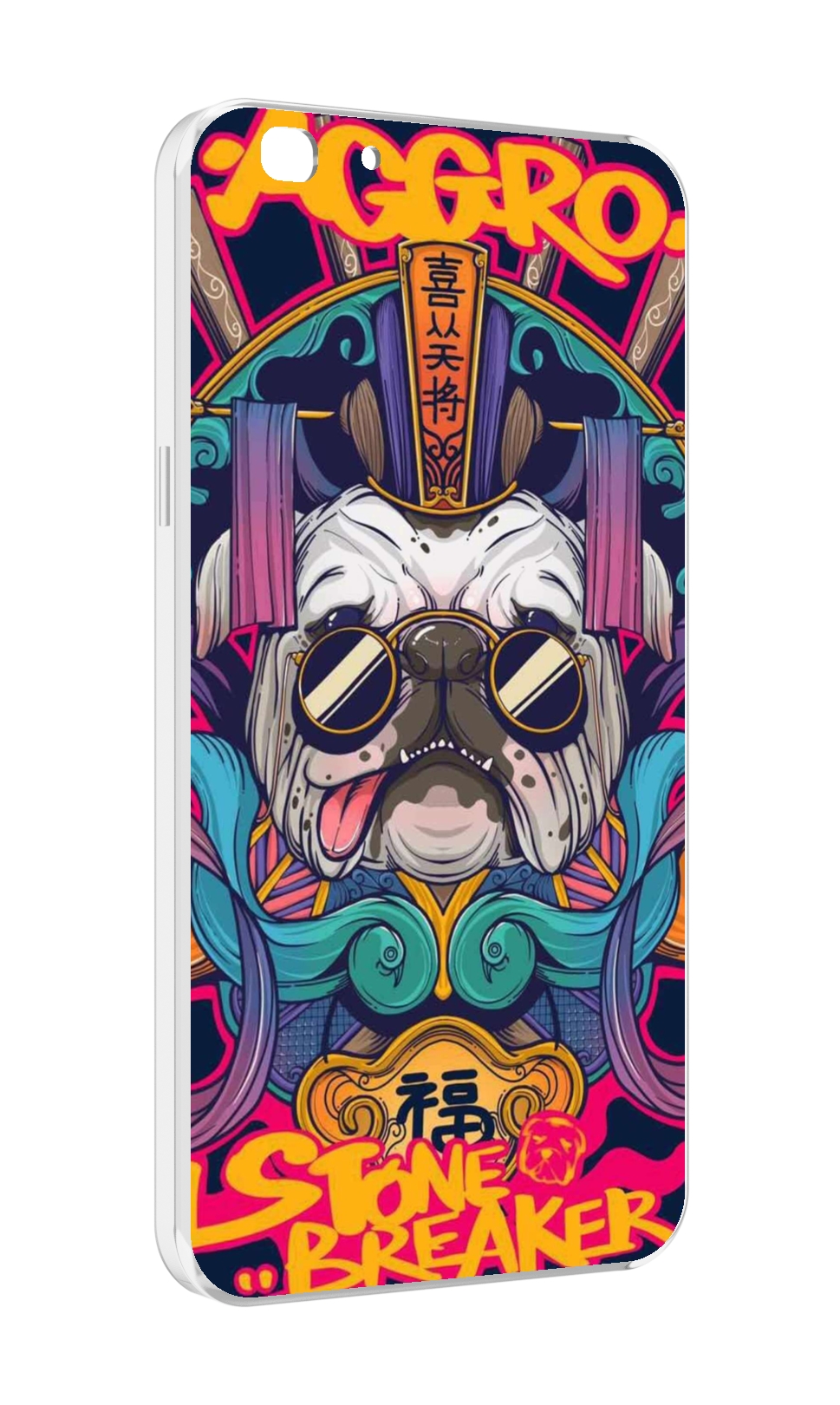 

Чехол MyPads мопс агро яркая для Oppo A77/F3 (2017 год), Прозрачный, Tocco