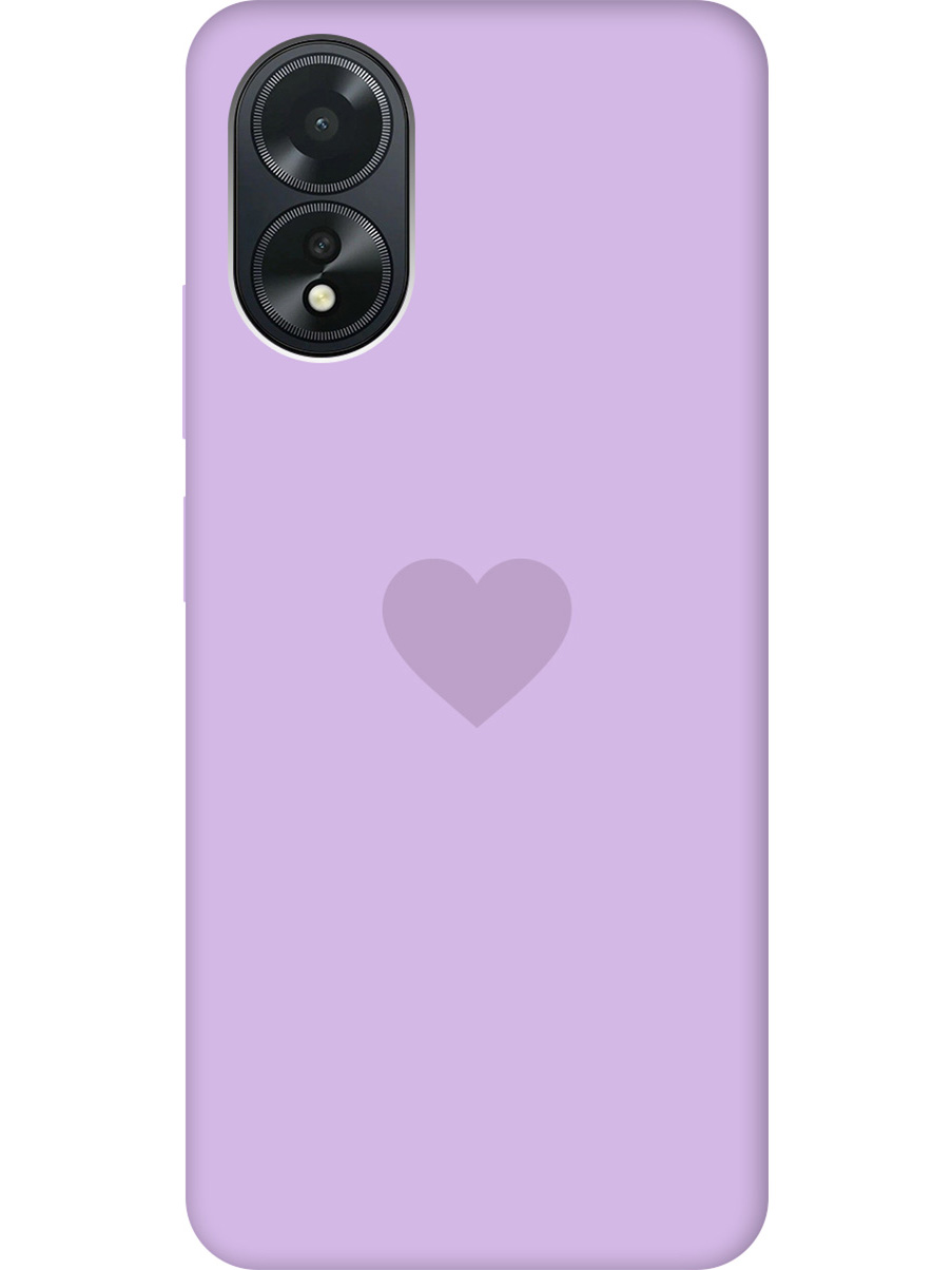 

Силиконовый чехол на Oppo A18 / A38 с рисунком "Heart" Soft Touch сиреневый, Фиолетовый, 20011876