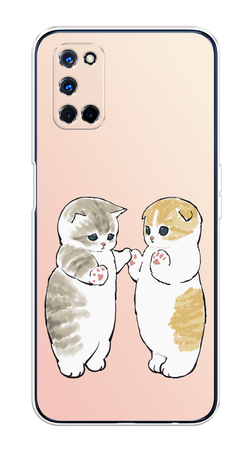 

Чехол на Oppo A52/A72 "Пухлые котики", Розовый;бежевый;серый, 253150-1