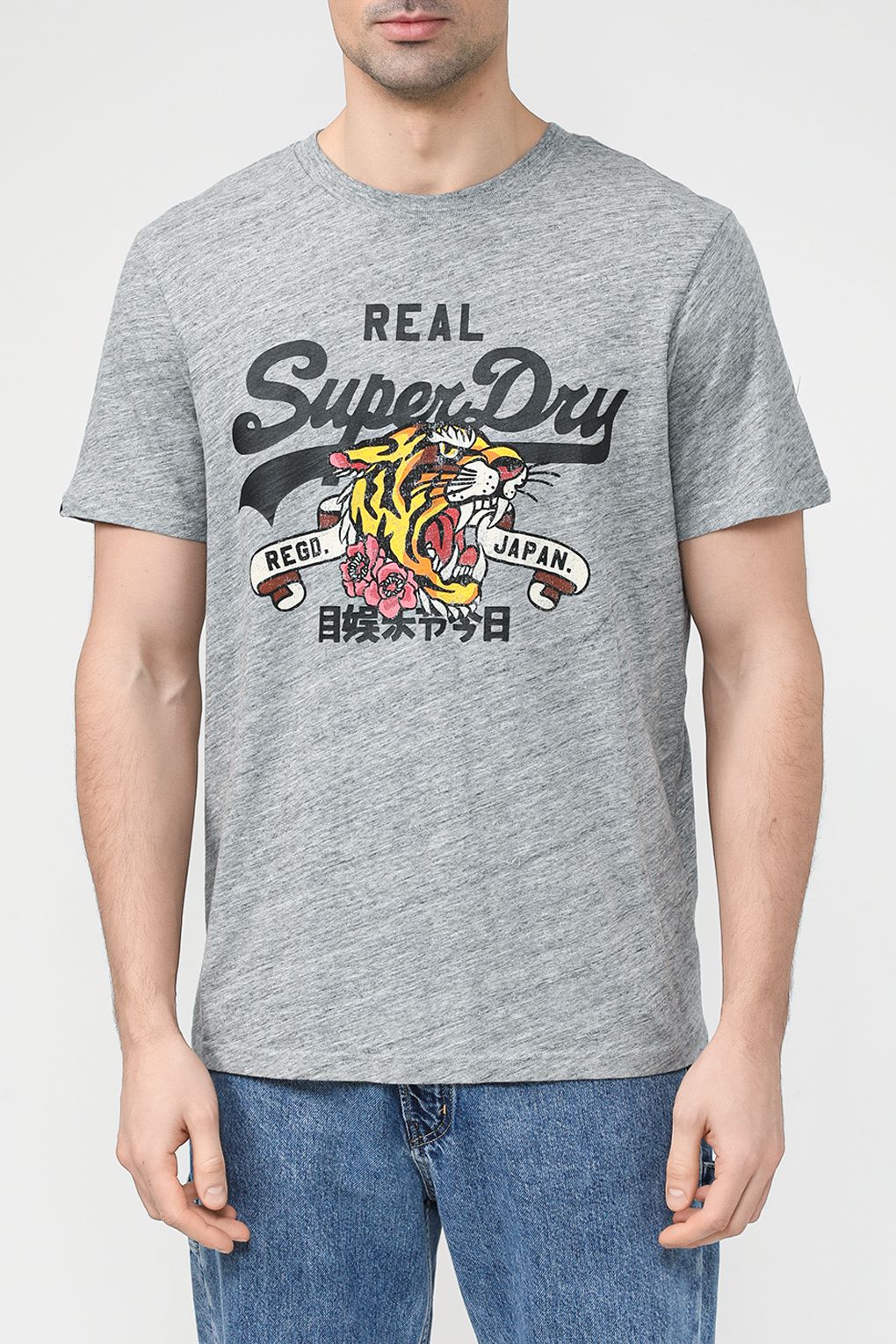 

Футболка мужская Superdry M1011712A серая S, Серый, M1011712A
