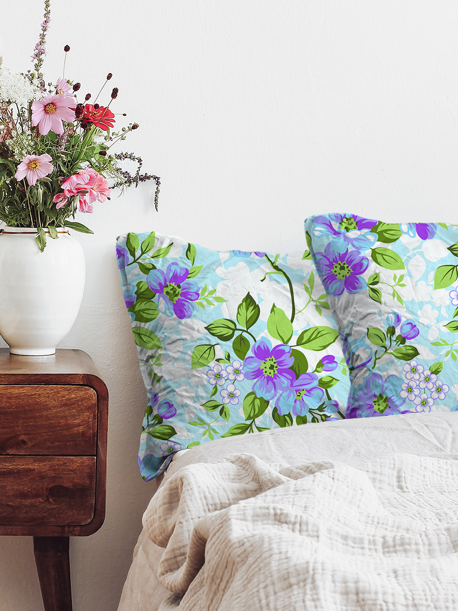 Комплект наволочек 70х70 - 2 шт. Galtex Яблоневый цвет голубой