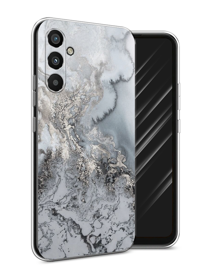 

Чехол Awog на Samsung Galaxy A34 "Морозная лавина серая", Серый;серебристый, 2107850-3