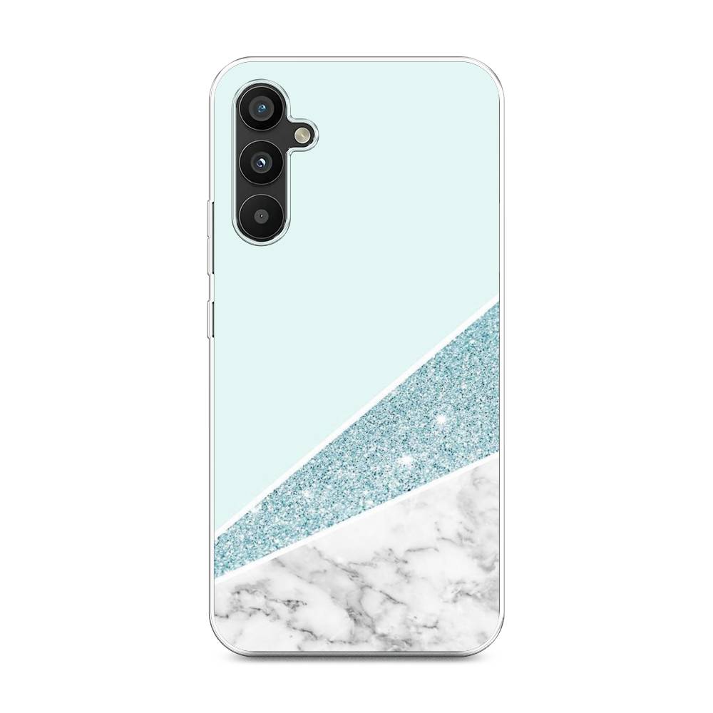 

Чехол Awog на Samsung Galaxy A34 "Мрамор с голубыми блестками", Голубой;белый, 2107850-3
