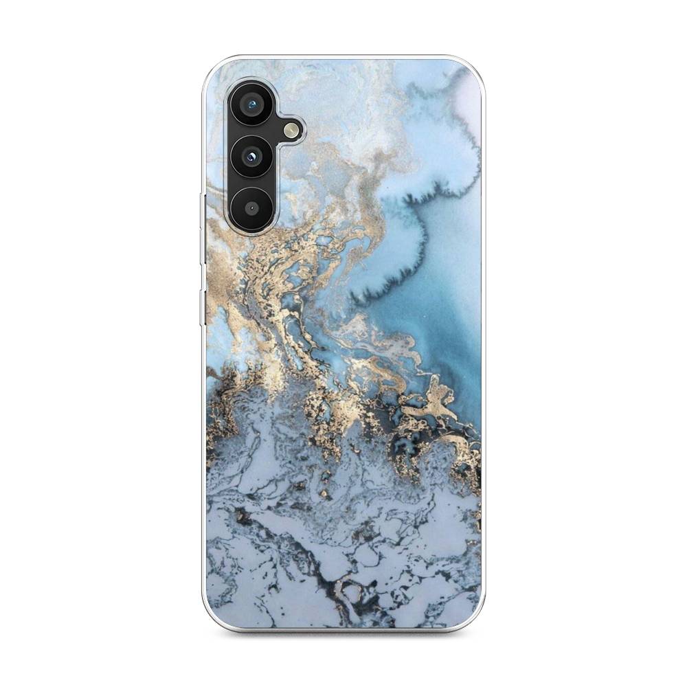 

Чехол Awog на Samsung Galaxy A34 "Морозная лавина синяя", Серебристый, 2107850-3
