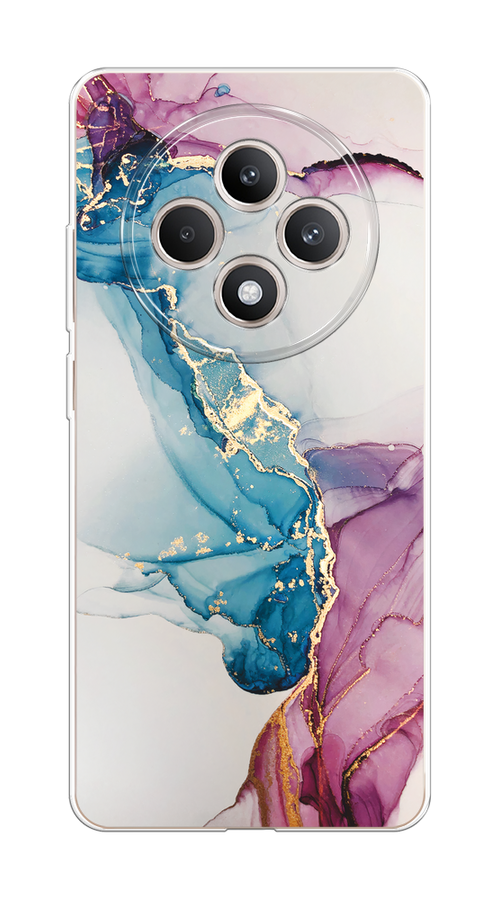 

Чехол на Oppo Reno 12F "Розовые разводы рисунок", Синий;розовый;золотистый, 2517850-1