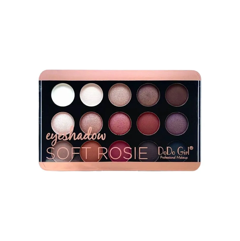 

Палетка теней для макияжа DoDo Girl тон 2 Soft Rosie 15 оттенков, Разноцветный, тон 2
