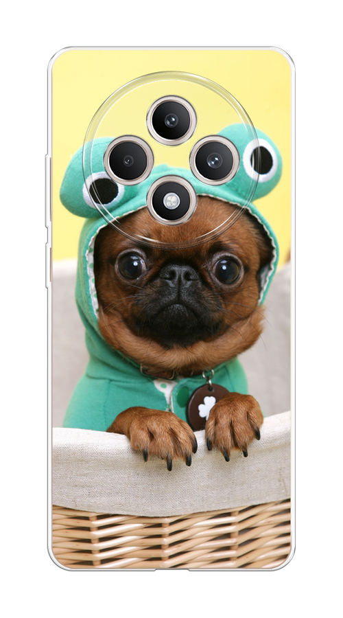 

Чехол на Oppo Reno 12F "Собачка в шапке лягушки", Коричневый;желтый;бирюзовый, 2517850-1