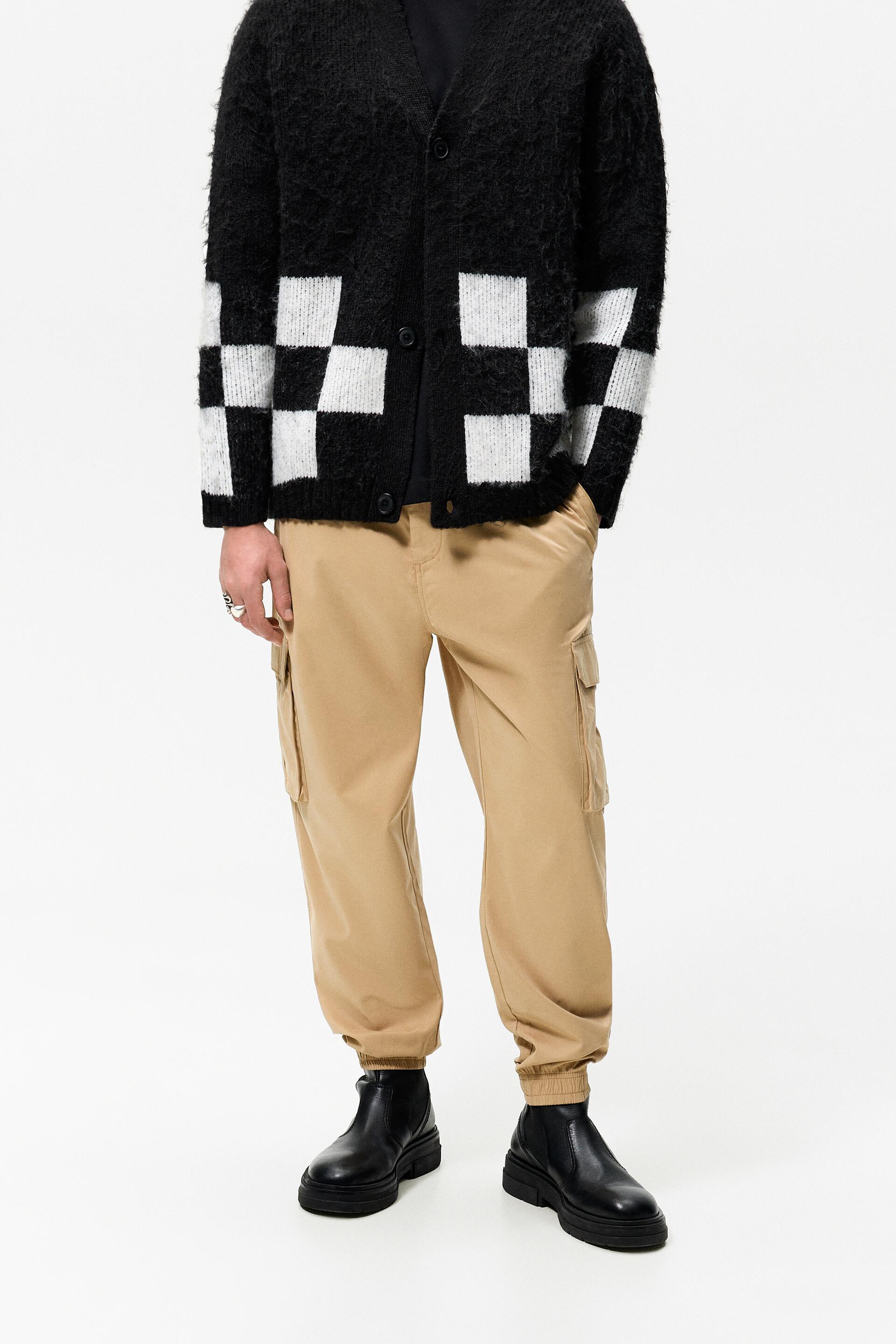 

Брюки мужские ZARA 08574346 бежевые M (доставка из-за рубежа), Бежевый, 08574346