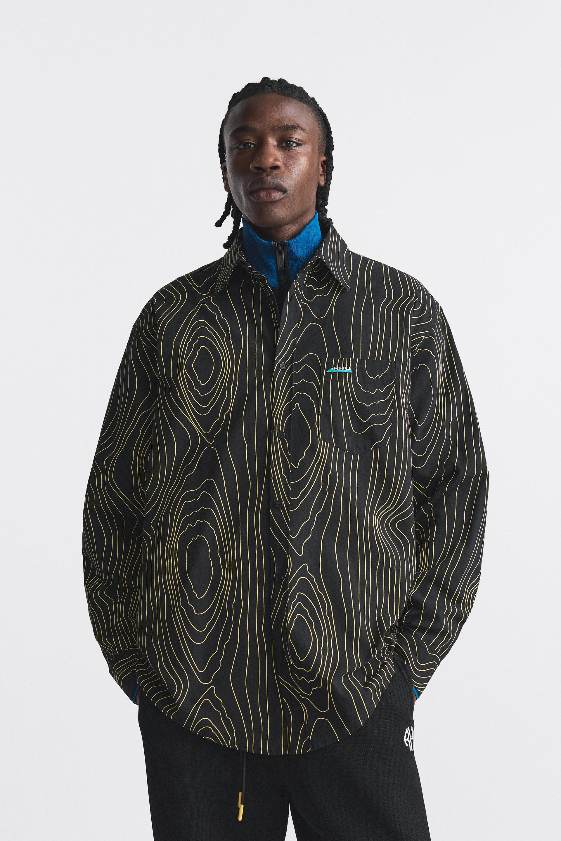 

Рубашка мужская ZARA 06085458 черная S (доставка из-за рубежа), Черный, 06085458