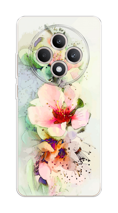 

Чехол на Oppo Reno 12F "Нежные цветы", Зеленый;розовый, 2517850-1