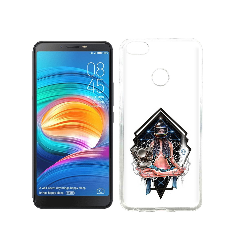 

Чехол MyPads Tocco для Tecno Camon X красивая девушка в шлеме, Прозрачный, Tocco