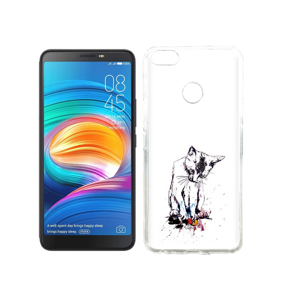 

Чехол MyPads Tocco для Tecno Camon X кот и микки, Прозрачный, Tocco