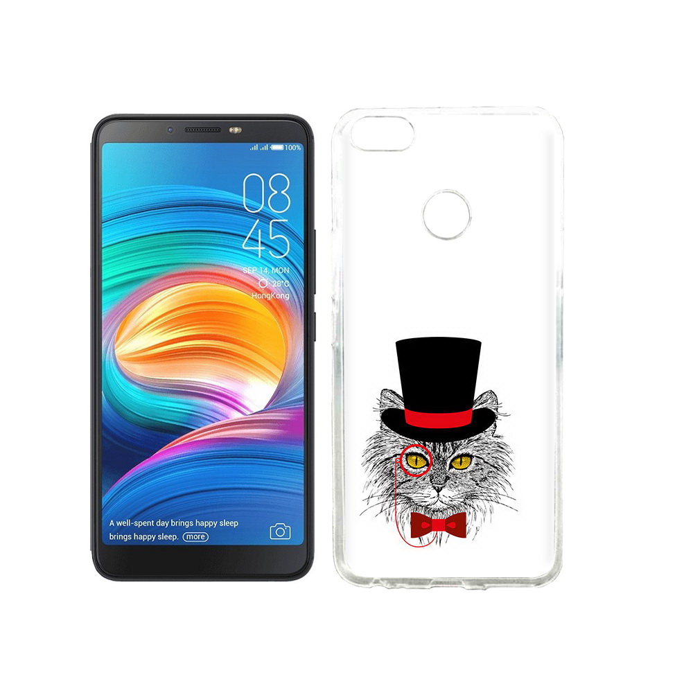 Чехол MyPads Tocco для Tecno Camon X кот в шляпе