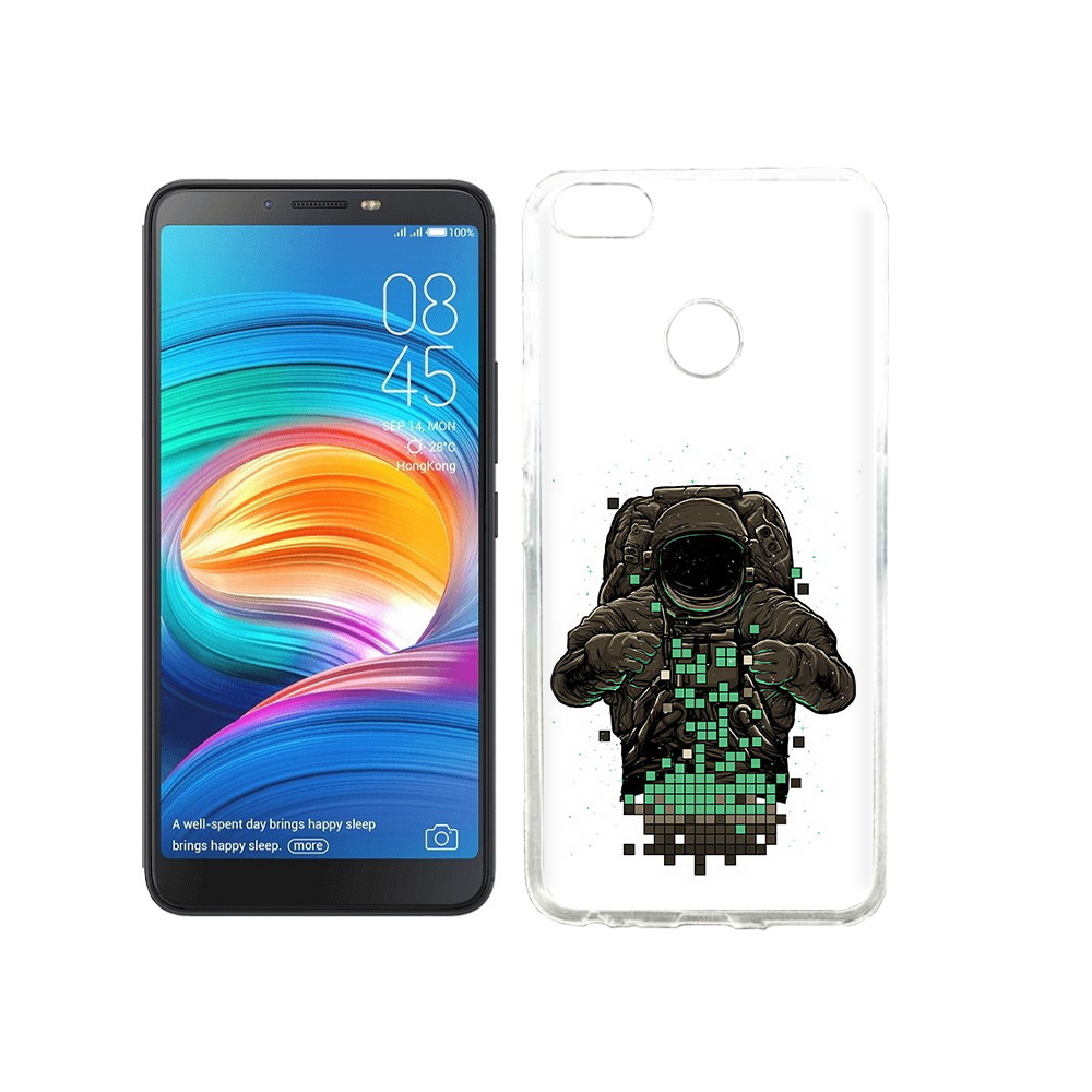 

Чехол MyPads Tocco для Tecno Camon X космонавт с пикселями, Прозрачный, Tocco