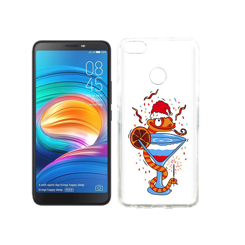 

Чехол MyPads Tocco для Tecno Camon X змейка, Прозрачный, Tocco