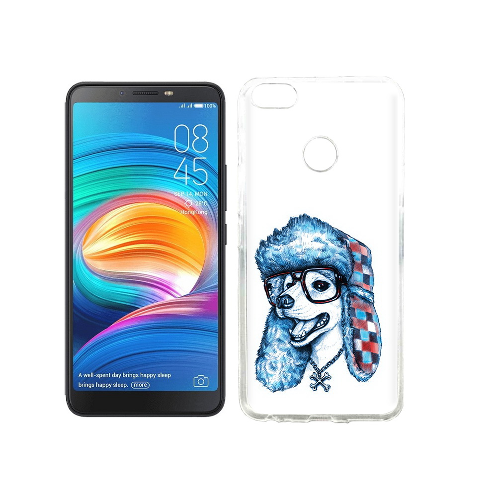

Чехол MyPads Tocco для Tecno Camon X зимний пес, Прозрачный, Tocco