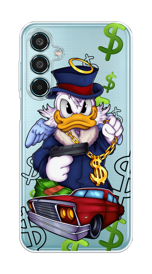 

Чехол на Samsung Galaxy M35 "Scrooge McDuck with a Gold Chain", Красный;синий;белый, 2110050-1