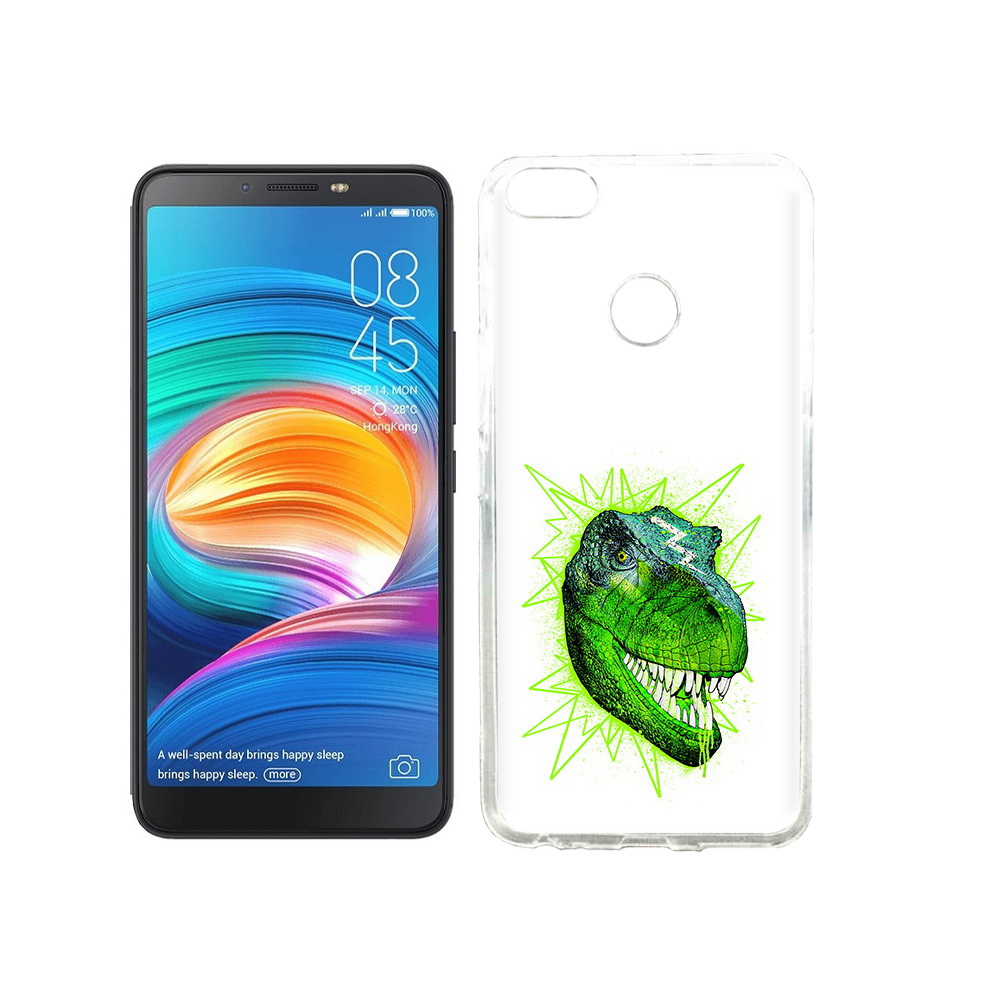 

Чехол MyPads Tocco для Tecno Camon X зеленый динозавр, Прозрачный, Tocco