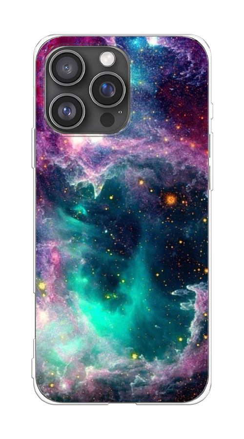 

Чехол на Apple iPhone 16 Pro Max "Звездные облака", Розовый;бежевый, 16350-1