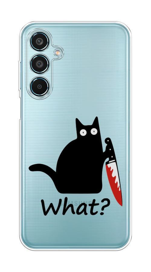 

Чехол на Samsung Galaxy M35 "Котик с ножом", Черный;красный, 2110050-1