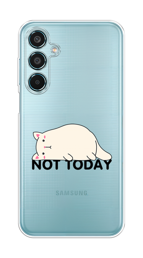 

Чехол на Samsung Galaxy M35 "Cat not today", Белый;розовый;черный, 2110050-1