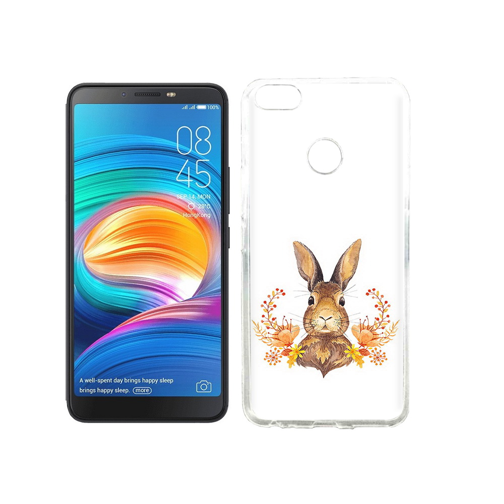 

Чехол MyPads Tocco для Tecno Camon X зайка в цветах, Прозрачный, Tocco