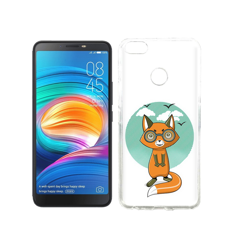 

Чехол MyPads Tocco для Tecno Camon X задумчивая лиса, Прозрачный, Tocco