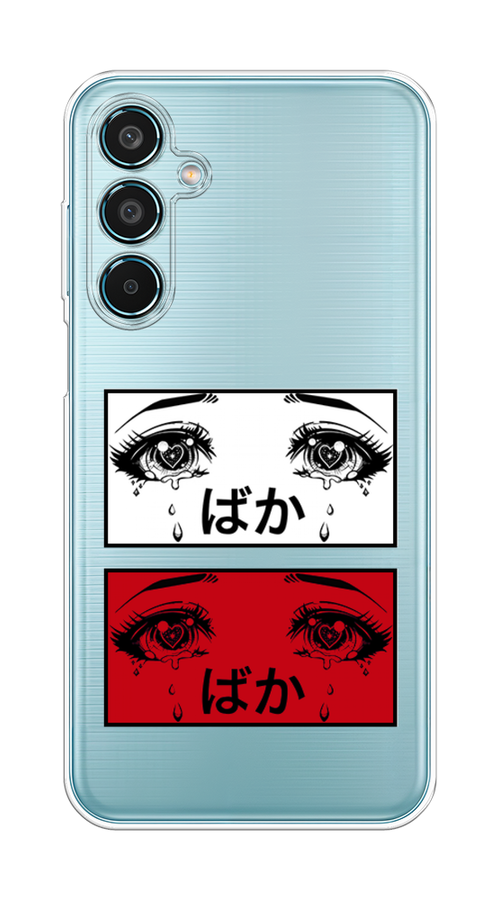 

Чехол на Samsung Galaxy M35 "Красные глаза манга", Бордовый;белый;черный, 2110050-1