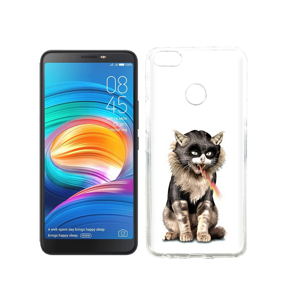

Чехол MyPads Tocco для Tecno Camon X дьяволский кот, Прозрачный, Tocco