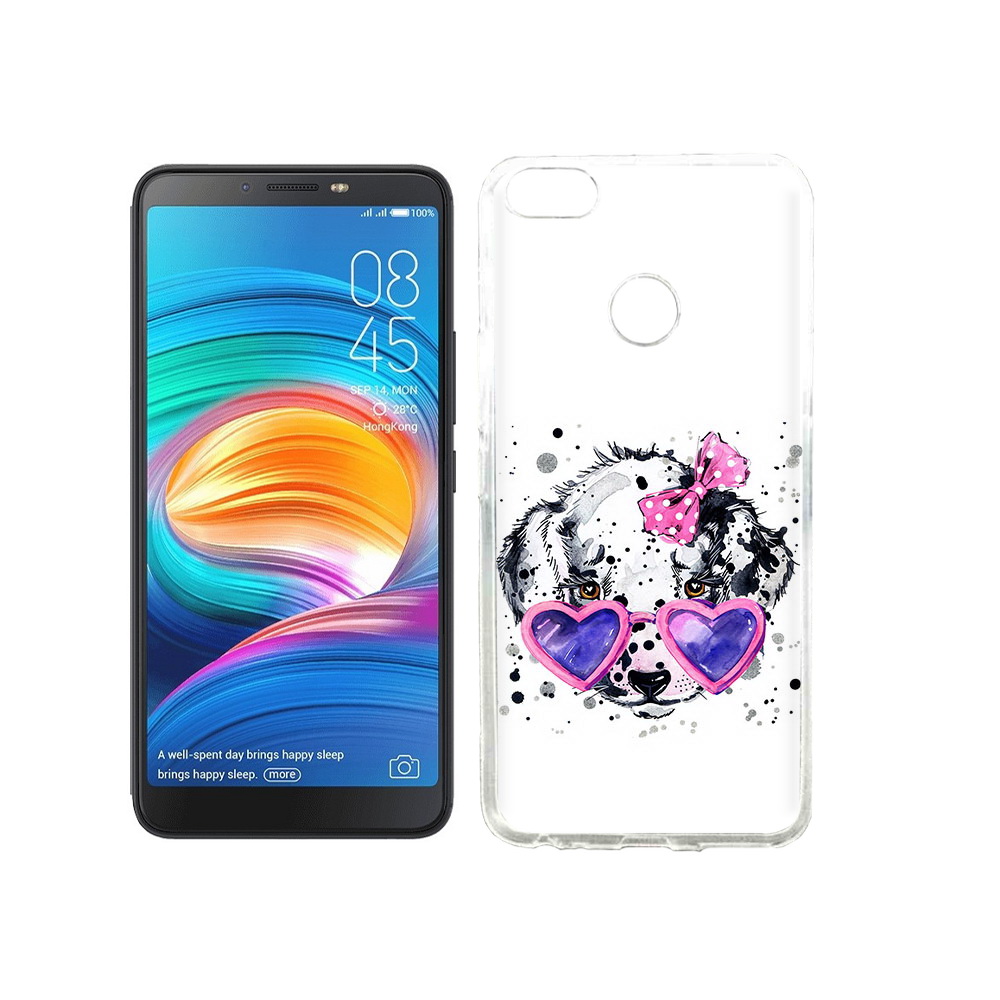 

Чехол MyPads Tocco для Tecno Camon X долматинец в очках, Прозрачный, Tocco