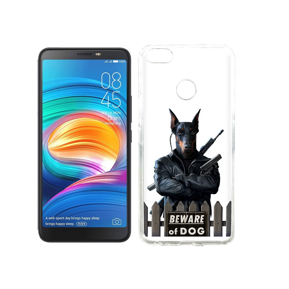 

Чехол MyPads Tocco для Tecno Camon X доберман, Прозрачный, Tocco